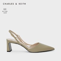 CHARLES & KEITH CHARLES&KEITH21;秋季新款CK1-60280304女士链条装饰尖头高跟凉鞋