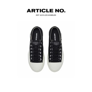 【孟佳同款】ARTICLE NO.1007松糕鞋增高厚底小白鞋女帆布鞋 黑色 36