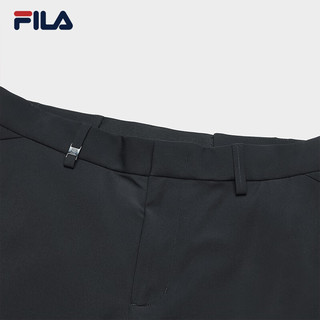 FILA 斐乐男士梭织长裤2024春季时尚简约基础休闲裤 正黑色-BK 185/92A/XXL