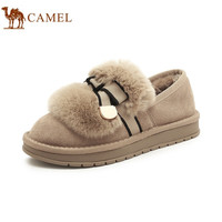 骆驼（CAMEL）女鞋保暖雪地靴圆头短靴可爱百搭女鞋 L23W275187卡其 35