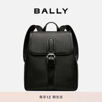 BALLY/巴利24春夏男士黑色皮革双肩包6306645 黑色 均码