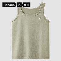蕉内棉棉304S男士背心夏季100%纯棉宽窄肩打底衫无袖睡衣上衣家居服 【窄肩】海藻绿花灰 XL