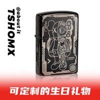 TSHOMX煤油打火机机甲熊防风创意个性高档男士老公 机甲熊-黑【简装】