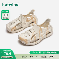hotwind 熱風 2024年夏季男士時尚拖鞋 83米棕 M （M:41—42碼）