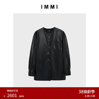 IMMIPU圆领宽松衬衫132ST028X 黑色 0
