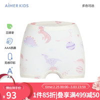 Aimer kids爱慕儿童女童天使小裤MODAL印花女孩中腰平角裤/三角裤AK122E961 恐龙星球AK123E964 160