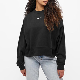 耐克（NIKE）女士圆领运动卫衣 Essentials 舒适时尚简约百搭休闲套头衫上衣 Black L