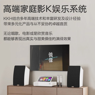 KKH A6MAX家庭KTV音响套装卡拉ok唱歌机全套家用K歌点歌机音箱 【白色】6.5吋简约版2TB
