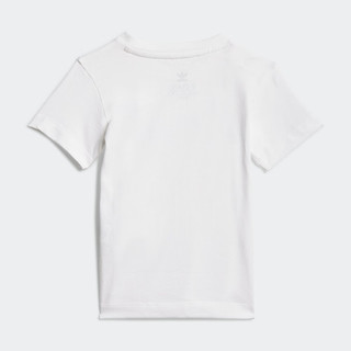 adidas 阿迪达斯 三叶草男婴童居家运动上衣圆领短袖T恤GN2254 白色