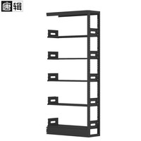 唐辑钢制书架书柜落地学校图书馆阅览室置物架 800宽5层2米黑色副架 800宽五层2米高副架（黑色