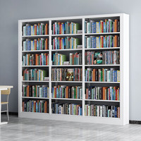 唐辑家用钢制书架书柜落地学校图书馆档案架  宽2.8米高2.2米组合架 2800宽2.2米高六层组合架