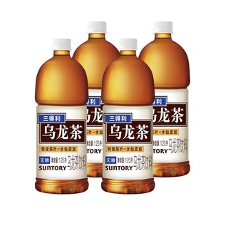 SUNTORY 三得利 无糖乌龙茶 大瓶茶饮料1.25L*4瓶整箱装三得利乌龙茶