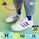 adidas 阿迪达斯 「T头鞋」VL COURT板鞋小白鞋男小童儿童阿迪达斯轻运动 白/蓝/红 28(165mm)