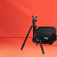 佳能（Canon） 相机包 90d 850d 200d R10 r7 r8单反相机包 单肩摄影包 佳能相机包+铝合金摄影三脚架10kg承重