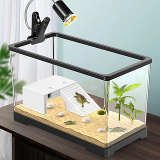 极乐鸟 乌龟缸养乌龟生态缸大小型巴西龟水陆家用水循环乌龟箱带晒台