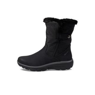 斯凯奇（SKECHERS）女靴时尚靴高帮侧拉链秋冬加绒加厚保暖防滑靴99 Black/Black 5.5 /35.5码