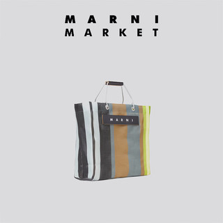 MARNI MARKET SHOPPING BAG系列拼色条纹购物手提包 STW20 UNI