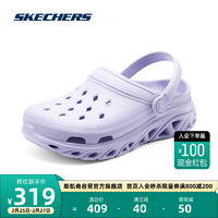 斯凯奇Skechers女子百搭家居拖鞋111561 薰衣草色/LAV 40