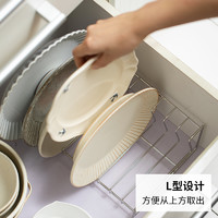 SHIMOYAMA 霜山 304不锈钢餐具沥水架碗碟盘子置物架菜板砧板收纳架