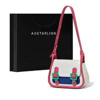 Augtarlion 小众设计糖果撞色包包女2024新款马鞍包时尚单肩斜挎包