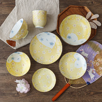 光峰（日用百货） 樱花日式进口餐具家用陶瓷碗小碗钵碗盘子碟子釉下彩饭碗