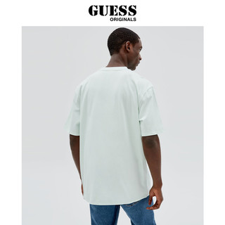 GUESS Originals 男士宽松简约刺绣字母LOGO短袖T恤M2GI00K9XF2 G011-白色 S