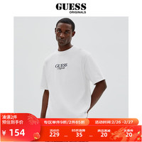 GUESS Originals 男士宽松简约刺绣字母LOGO短袖T恤M2GI00K9XF2 G011-白色 XXL