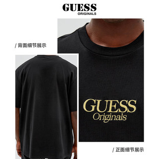 GUESS Originals 男士宽松简约刺绣字母LOGO短袖T恤M2GI00K9XF2 JBLK-黑色 XL