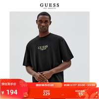 GUESS Originals 男士宽松简约刺绣字母LOGO短袖T恤M2GI00K9XF2 JBLK-黑色 XXL