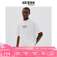 GUESS Originals 男士宽松简约刺绣字母LOGO短袖T恤M2GI00K9XF2 G011-白色 M