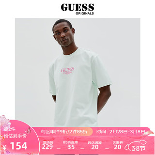 GUESS Originals 男士宽松简约刺绣字母LOGO短袖T恤M2GI00K9XF2 G8EC-浅绿色 XL