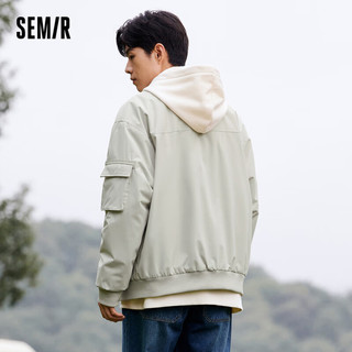 森马（Semir）三防棉服男23冬季时尚防水防油防污外套简约休闲上衣109723112102 晨灰20113 L