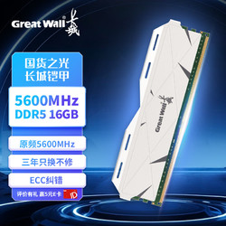 Great Wall 长城 16G DDR5 5600 马甲条 台式机内存条（晒单返5）