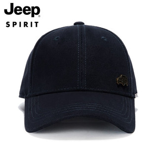 吉普（JEEP）帽子男士时尚简约棒球帽四季款鸭舌帽男帽休闲户动品牌帽子A0273 深蓝