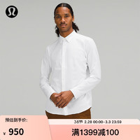 lululemon 丨New Venture 男士修身剪裁长袖衬衫 速干透气 LM3CYES 白色 M