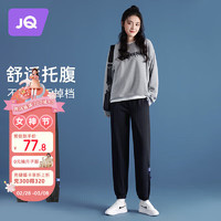 婧麒（JOYNCLEON）裤秋冬休闲运动裤女外穿打底小脚裤子 黑色 XL jyk12756 XL（适合125-145斤）