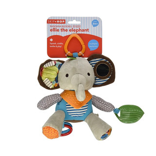 斯凯雷普 防丢扣围巾小伙伴 婴儿车玩具玩偶  婴儿床玩具（牙胶+小摇铃） 大象