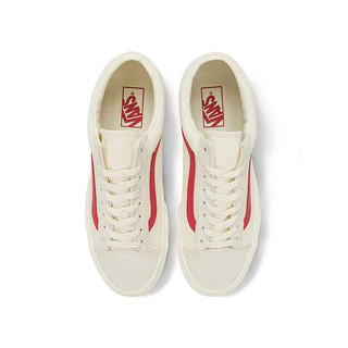 VANS范斯 Style 36复古红白条简约男鞋女鞋板鞋运动鞋 白色/红色 43码