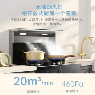 美的（Midea） 20风量 5.2KW火力蒸烤一体集成灶 13套 超一级水效 集成水槽洗碗机 WX6S+XH03P套装 天然气