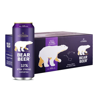 BearBeer 豪铂熊 小麦啤酒 德国原装进口啤酒 整箱装 500mL 24罐 豪铂熊12度烈性
