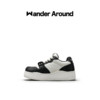 WANDER AROUND 2024年春秋分界线厚底板鞋国潮黑白熊猫鞋女款
