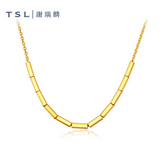 谢瑞麟（TSL）新年 黄金项链足金5G简约锁骨套链女款XK683 约3.60g