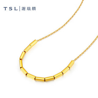 谢瑞麟（TSL）新年 黄金项链足金5G简约锁骨套链女款XK683 约3.60g