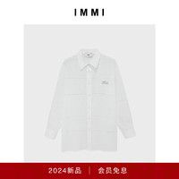 IMMI24春夏女式提花条纹衬衫141ST011X 白色 1