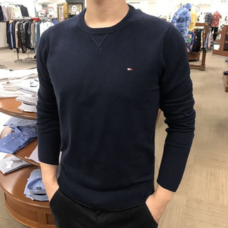 TOMMY HILFIGER 汤米希尔费格 男休闲百搭圆领长袖套头针织衫毛衣