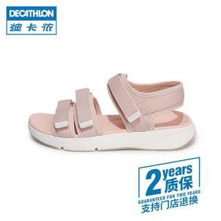 迪卡侬（DECATHLON）凉鞋女士夏季户外潮流休闲软底防滑女鞋沙滩鞋MSWS 女款-粉色 36