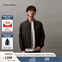 Calvin Klein Jeans24春夏男通勤刺绣字母棒球领飞行员夹克外套J325903 BEH-太空黑 M