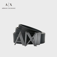 阿玛尼 EMPORIO ARMANIARMANI EXCHANGE24早春AX男士金属徽标带头双面用腰带 43120黑色 30