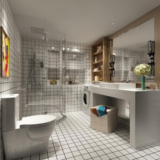 斯奇 北欧墙砖300x600 卫生间浴室瓷砖 厨房地砖格子面包砖小白砖地板砖 8M0707【纯白8宫格】