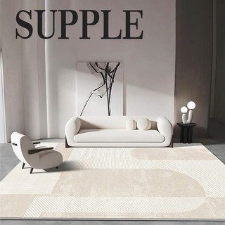 红鹤 法式地毯客厅侘寂风北欧极简轻奢地毯卧室高级现代简约棋盘格地毯